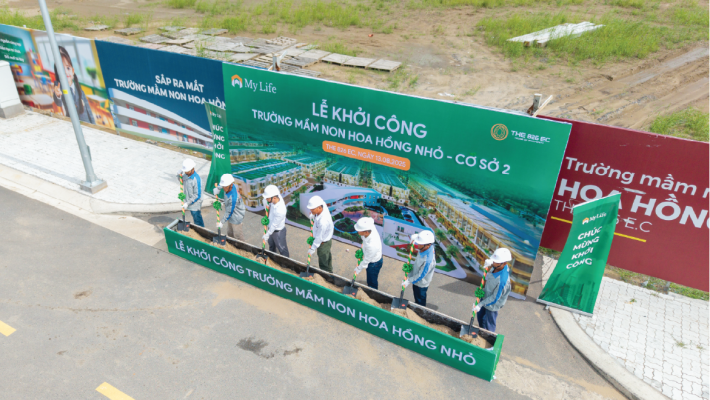 lễ khởi công trường mầm non hoa hồng nhỏ cơ sở 2